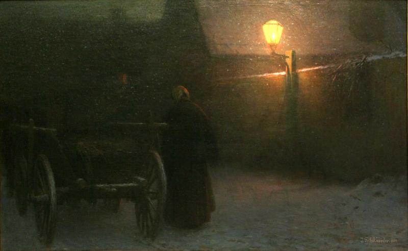 Jakub Schikaneder Twilight in Winter Germany oil painting art